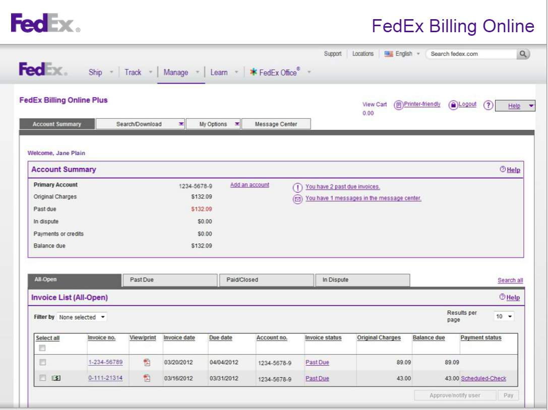 FedEx Invoice Management  Financial Services  The University of Within Fedex Proforma Invoice Template